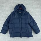 Eileen Fisher Womens Size PL Down puffer coat navy blue 3187