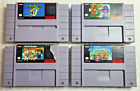 Super Mario Kart, All Stars, World 1 & 2 Yoshi's Island Lot Nintendo SNES Tested