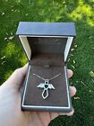 Angel with heart “Love You” Signed 925 CZ sterling pendant necklace in Jared Box