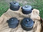 18TH/19TH CENTURY COPPER COOKING POT WITH OLD PATINA AND LIDS EXTREMELY RARE SET
