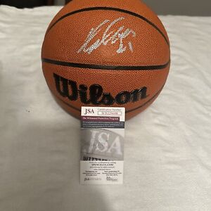 Autographed/Signed Dominique Wilkins Hawks Full Size Wilson Basketball JSA COA