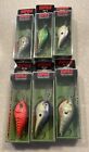 6 New Rapala DT-10 & DT-6 Lures Lot - Demon, Bluegill, Baby Bass, Hel. Shad
