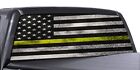 FGD Truck Rear Window Yellow Line Dispatchers American Flag Perforated Decal