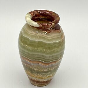 Agate/onyx Stone 4” Tall Polished Bud Vase