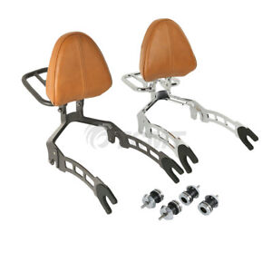 Rear Sissy Bar Backrest Luggage Rack Mount Spools Fit For Indian Scout 2015-2022