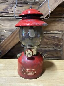 VTG Coleman Model 200A Lantern Red with Pyrex Globe *PARTS REPAIR*