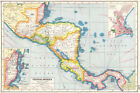 CENTRAL AMERICA. Honduras &c Inset British Honduras Belize;Panama City 1920 map