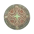 - 10” (25.5 cm) Glow-in-The-Dark Celtic Compass Decorative Stone - Yard Decor...