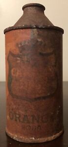Vintage Canada Dry Orange Soda Pop Metal Cone Top Can