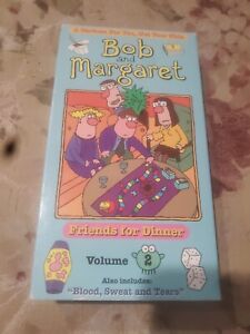 New ListingBob and Margaret VHS Volume 2 Friends For Dinner Rare Comedy Animation TV Show