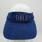 Tides Adult Visor Hat Cap Blue White Spell Out Strap Back