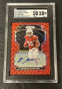 New Listing2021 Panini Prizm Rondale Moore Red Wave Rookie Auto /149 SGC 10 AUTO 10