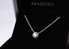 New Authentic PANDORA Round Sparkle Halo Necklace, 925 Silver #396240CZ w/ BOX