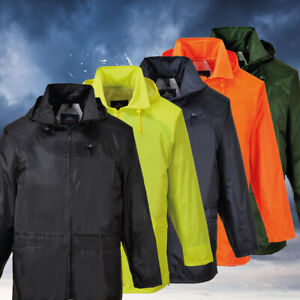 Portwest US440 Classic Waterproof Rain Jacket Lightweight Coat Pack Away Hood