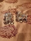 VTG. LOT OF 2 REPLACEMENT GLASS CRYSTAL CHANDELIER  LEAVES AND BALLS