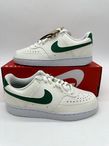 Nike Court Vision lo Women's size 6 White Green Leather shoes FQ8892 133