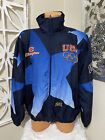 Vintage Champion 1996 US Olympic Team Collared Full Zip Blue Jacket Sz Xl