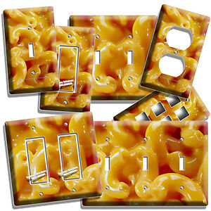MACARONI AND CHEESE LIGHT SWITCH OUTLET WALL PLATE KITCHEN PANTRY HOME ART DECOR