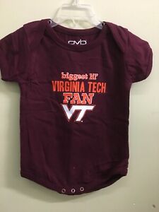 NEW NCAA Virginia Tech Hokies Logo INFANT CREEPER BODYSUIT 12/18 months