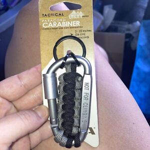 New Paracord Lanyard Keychain w/ Carabiner Survival Tactical 2-22”