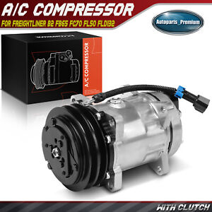 A/C Compressor with Clutch for Freightliner B2 FB65 FC70 FL50 FLD132 M2 100 S2C (For: More than one vehicle)