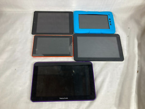 Random lot of 5 non-working tablets (Not Tested)(For Parts Only)(Various brands)