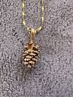 14k Pinecone Necklace For Scrap Or Wear 2.53 Grams
