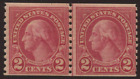 599A Washington TYPE 2 Mint Coil Line Pair of 2 Stamps  BX5134