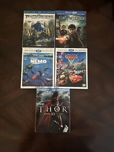 Used Blu-Ray 3D Bundle (Harry Potter , Thor, Transformers, Finding Nemo, Cars 2)