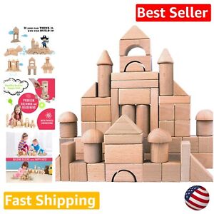 Colorful Wooden Building Blocks Set - Stacker Stacking Game - Educational Toys
