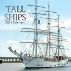 2024 Square Wall Calendar, Tall Ships, 16-Month Transport Theme 12x12