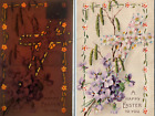 New Listing1909 Crucifix Hold To The Light Poplar Violet Flower Religious Easter Postcard