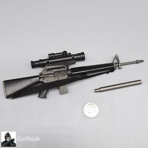 1:6 scale SOTW Vietnam LRRP M16 Rifle w/ Night Vision Scope for 12