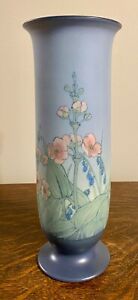 Rookwood Pottery Uncrazed Floral Vellum Vase 1923 L. Asbury