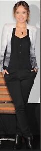 BCBG MAX AZRIA Womens XS Black White Cain Landscape Jacket Blazer 2 Cotton