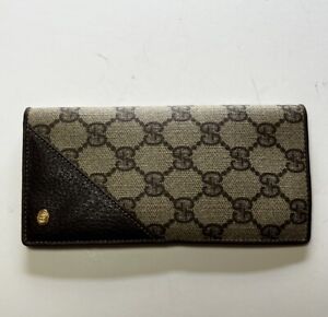 GUCCI Vintage Long Wallet Checkbook Cover Accessory Collection Made in Italy