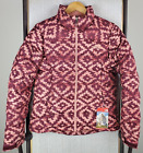 NEW $330 NORTH FACE Womens Sz Small 700 Down Nuptse 2 Jacket Southwest Aztec Red