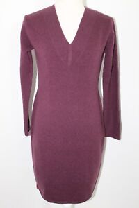 NWT Theory Wool Cashmere V-neck Long Sleeve Sweater Dress XXS $495