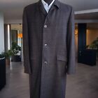 Bespoke 1960s Overcoat Size 42 Glen Plaid Wool Unstructured