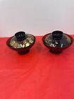 Vintage Japanese Lacquerware Covered Bowls Yamanaka Black Gold set of 2