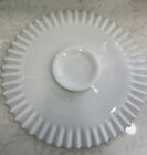 RARE ~ Fenton Cake Plate Footed Ruffle Edge 15” ~ Silver Crest ~ Vintage