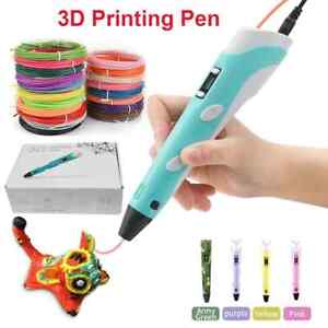 3D Printing Pen LCD Screen PLA Filament Set Children DIY Toys Gift 3DPen Kids US