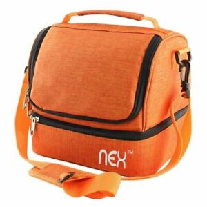Insulated Lunch Bag Adult Lunch Box for School Men Women Kids Leakproof Orange