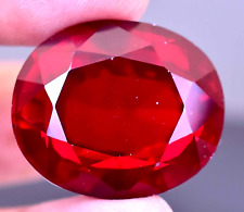80.10 CT Natural Mozambique Blood Red Ruby CERTIFIED Excellent Oval Gemstone !!