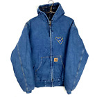 Vintage Carhartt Denim Jacket 2XL Blue Workwear Blanket Lined