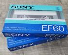 New Listing*NEW/SEALED* Lot Of 2 Sony EF60 60-Minute Audio Cassette Tapes -Vintage-