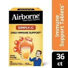 Airborne Simply-C Zesty Orange Effervescent Tablets, 36 count, EXP 06/2024