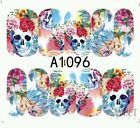 Halloween Nail Wraps water decals Opaque Nail wraps Skull Nail Decals