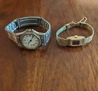 Vintage Watches Lot of 2 Gold Tone Seiko And Cartier W1