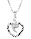 Montana Silversmiths Women's Silver Electric Love Heart Necklace Silver